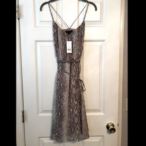 Reptile Strappy Midi Dress